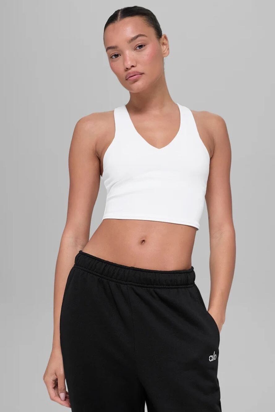 Alo Airbrush Real Bra Tank white size small